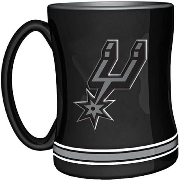 San Antonio Spurs Sculpted Relief Coffee Mug 14oz Team Color NFL Drinkware