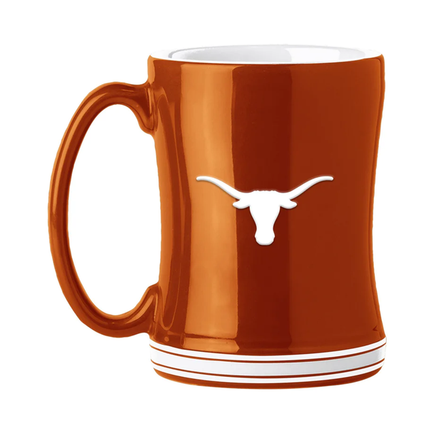 Texas Longhorns Sculpted Relief Coffee Mug 14oz Team Color NFL Drinkware