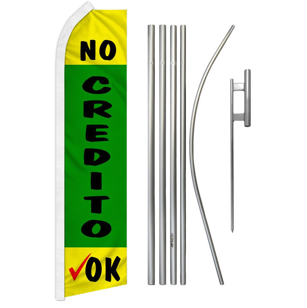 No Credito Ok Super Flag & Pole Kit