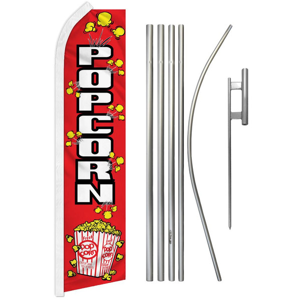 Popcorn Super Flag & Pole Kit