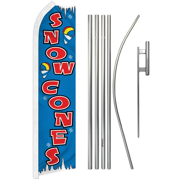 Snow Cones Super Flag & Pole Kit