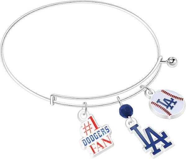 Los Angeles Dodgers 3 Charm Logo Bracelet