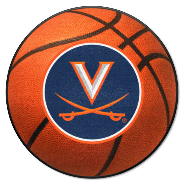 Virginia Cavaliers Basketball Rug - 27in. Diameter A
