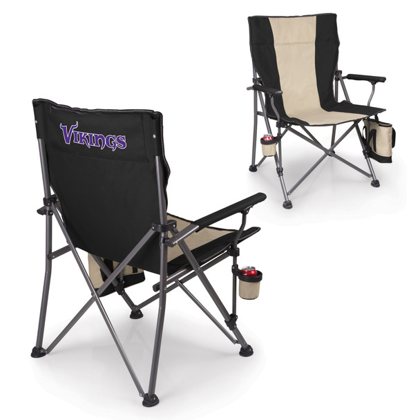 Minnesota Vikings Big Bear XXL Camping Chair with Cooler, (Black)