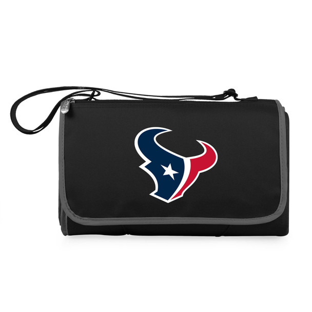 Houston Texans Blanket Tote Outdoor Picnic Blanket, (Black with Black Exterior)