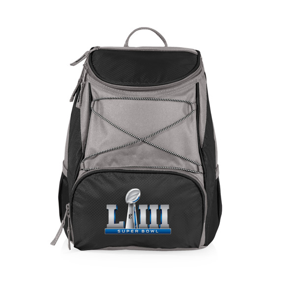 Super Bowl 53 PTX Backpack Cooler, (Black with Gray Accents)