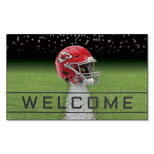 Kansas City Chiefs Rubber Door Mat - 18in. x 30in. KC Arrow Primary Logo