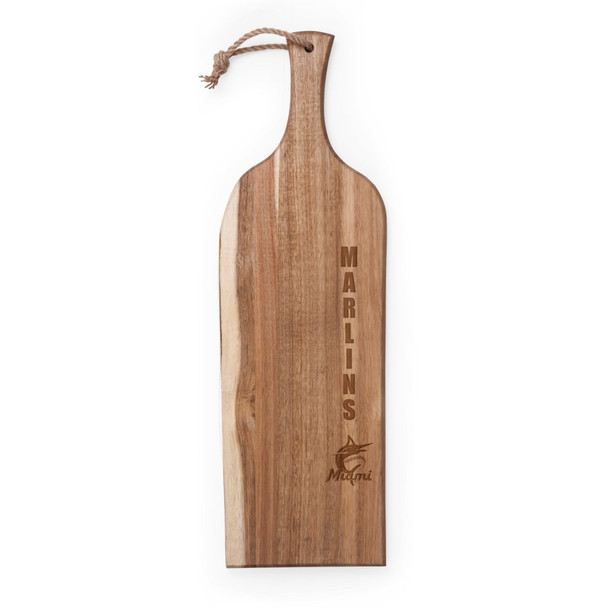 Miami Marlins Artisan 24" Acacia Charcuterie Board (Acacia Wood)