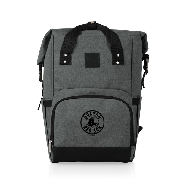 Boston Red Sox On The Go Roll-Top Backpack Cooler (Heathered Gray)