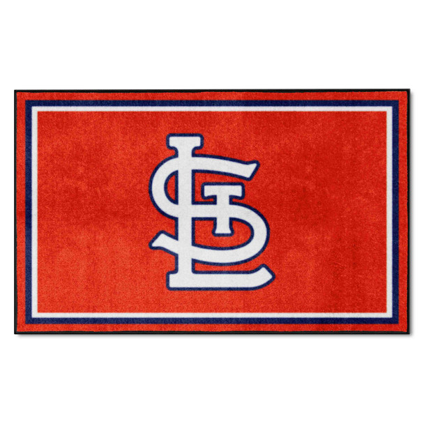 St. Louis Cardinals 4ft. x 6ft. Plush Area Rug STL Cap Logo
