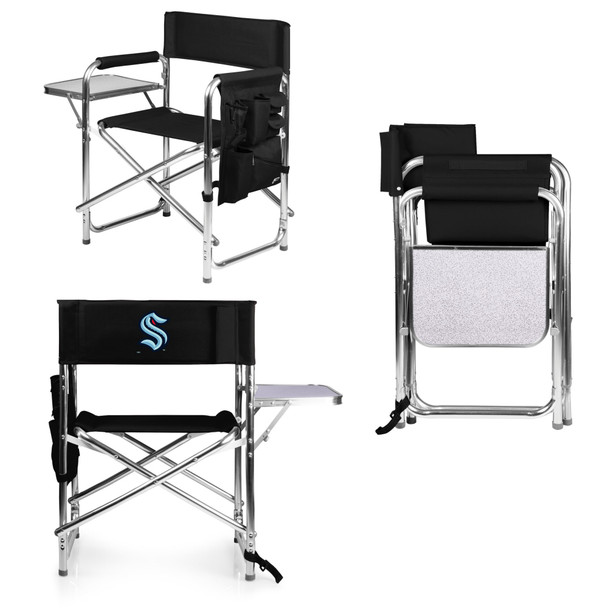 Seattle Kraken Sports Chair, (Black)