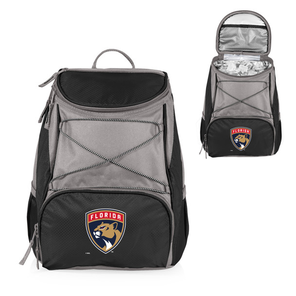 Florida Panthers PTX Backpack Cooler, (Black with Gray Accents)