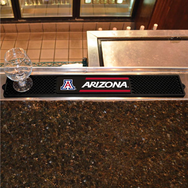 Arizona Wildcats Bar Drink Mat - 3.25in. x 24in. Arizona Wildcats Bar Drink Mat - 3.25in. x 24in.
