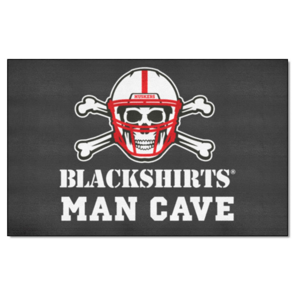 Nebraska Cornhuskers Man Cave Ulti-Mat Rug - 5ft. x 8ft., Blackshirts