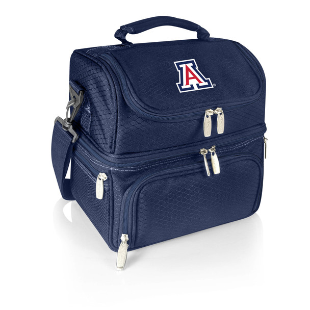 Arizona Wildcats Pranzo Lunch Bag Cooler with Utensils NCAA Lunch Tote, (Navy Blue)