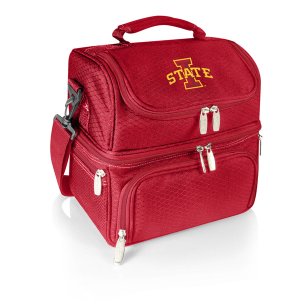 Iowa State Cyclones Pranzo Lunch Bag Cooler with Utensils NCAA Lunch Tote, (Red)
