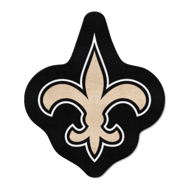 New Orleans Saints Mascot Mat Fleur-de-lis Primary Logo Black
