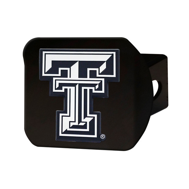 Texas Tech Red Raiders Black Metal Hitch Cover with Metal Chrome 3D Emblem