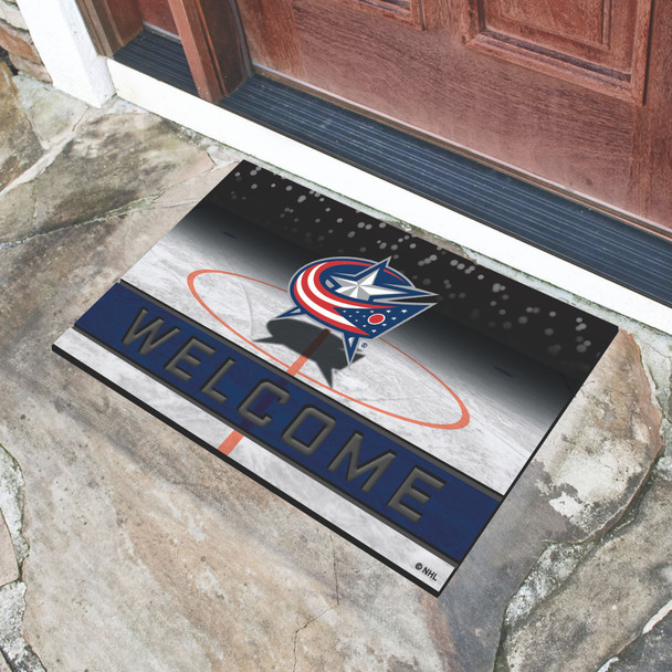 NHL - Columbus Blue Jackets Crumb Rubber Door Mat 18"x30"