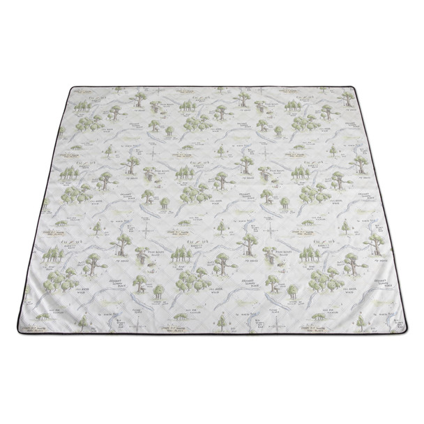 Winnie the Pooh Impresa Picnic Blanket, (White with Green Accents)