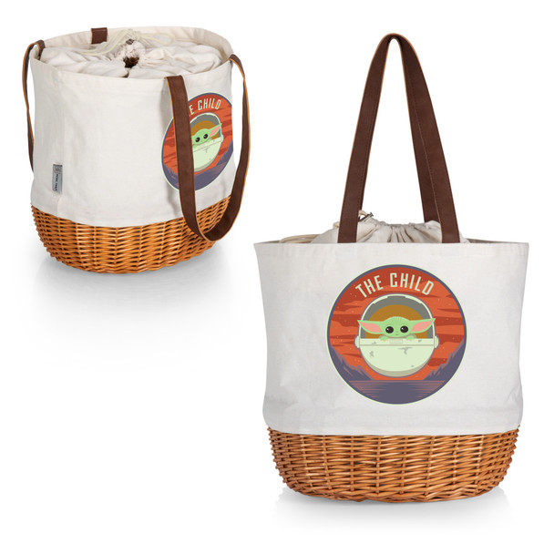 Star Wars Coronado Canvas and Willow Basket Tote, (Beige Canvas)