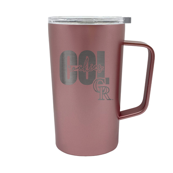 MLB Colorado Rockies 18oz Rose Gold Hustle Travel Mug