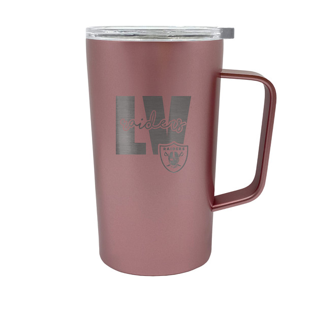 NFL Las Vegas Raiders  18oz Rose Gold Hustle Travel Mug