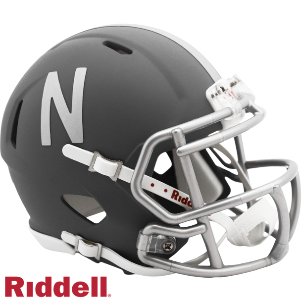 Nebraska Cornhuskers Helmet Riddell Replica Mini Speed Style Slate Alternate