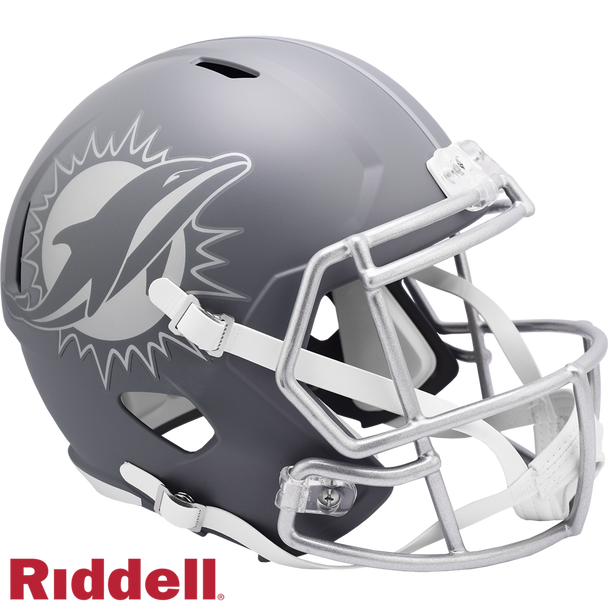 Miami Dolphins Helmet Riddell Replica Full Size Speed Style Slate Alternate