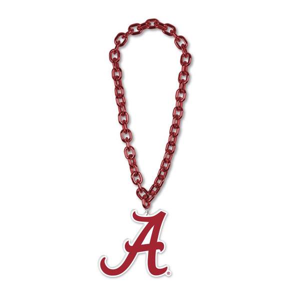 Alabama Crimson Tide Necklace Fan Chain Necklace NCAA Foam Chain Fan Gear