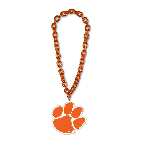 Clemson Tigers Necklace Fan Chain Necklace NCAA Foam Chain Fan Gear