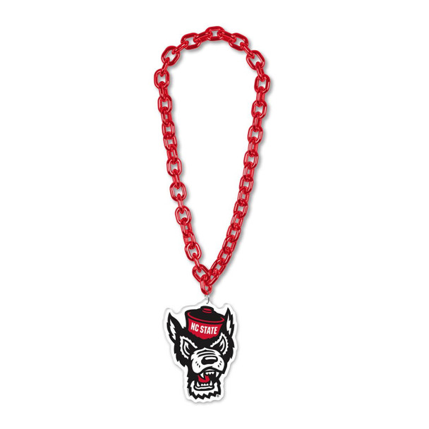 North Carolina State Wolfpack Necklace Fan Chain Necklace NCAA Foam Chain Fan Gear