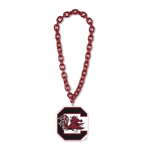 South Carolina Gamecocks Necklace Fan Chain Necklace NCAA Foam Chain Fan Gear