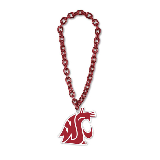 Washington State Cougars Necklace Fan Chain Necklace NCAA Foam Chain Fan Gear