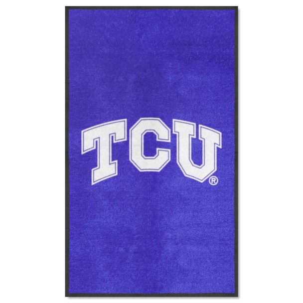 TCU Horned Frogs 3X5 High-Traffic Mat with Durable Rubber Backing - Portrait Orientation