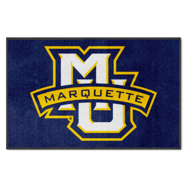 Marquette Golden Eagles 4X6 High-Traffic Mat with Durable Rubber Backing - Landscape Orientation