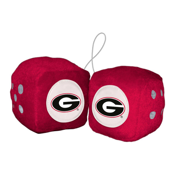 Georgia Bulldogs Team Color Fuzzy Dice D√©cor 3" Set