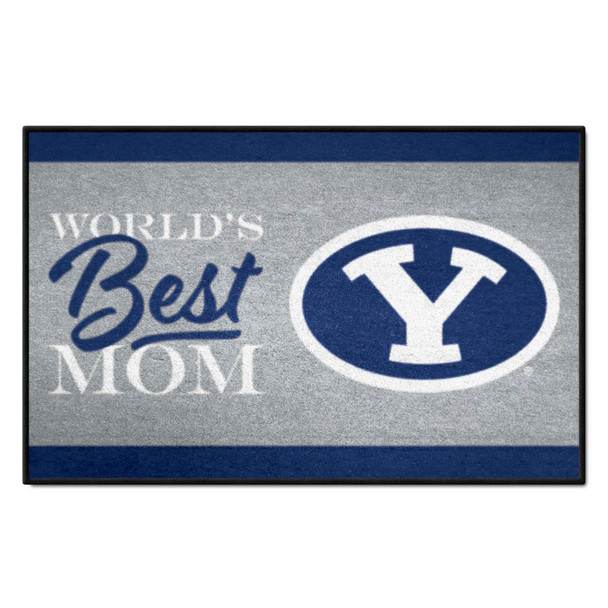 BYU Cougars World's Best Mom Starter Mat Accent Rug - 19in. x 30in.