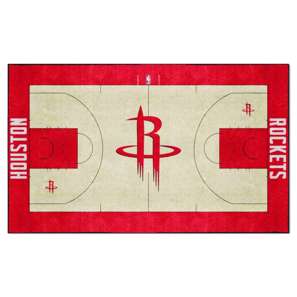 Houston Rockets 6 ft. x 10 ft. Plush Area Rug R Primary Logo