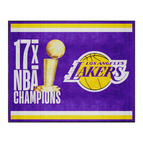 Los Angeles Lakers Dynasty 8ft. x 10ft. Plush Area Rug Lakers Primary Logo 17x