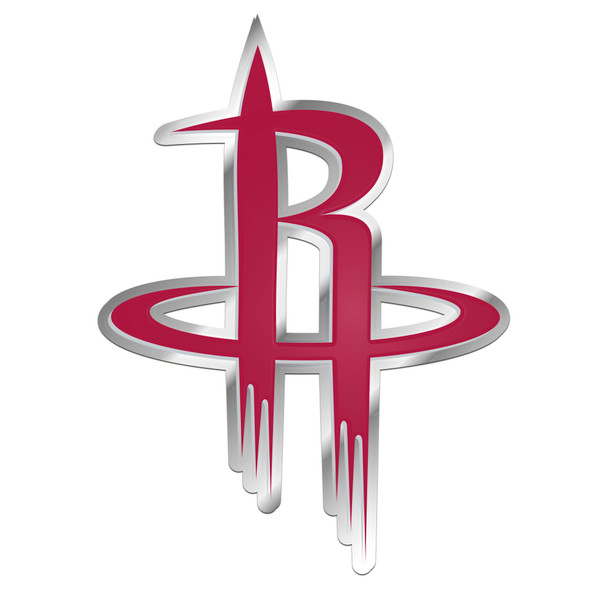 Houston Rockets Heavy Duty Aluminum Embossed Color Emblem R Primary Logo