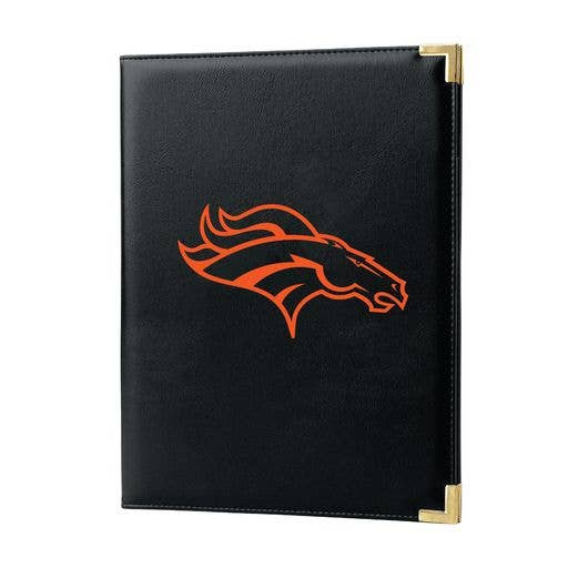 Denver Broncos Black Padfolio Portfolio Organizer Business Folder Fan Gear