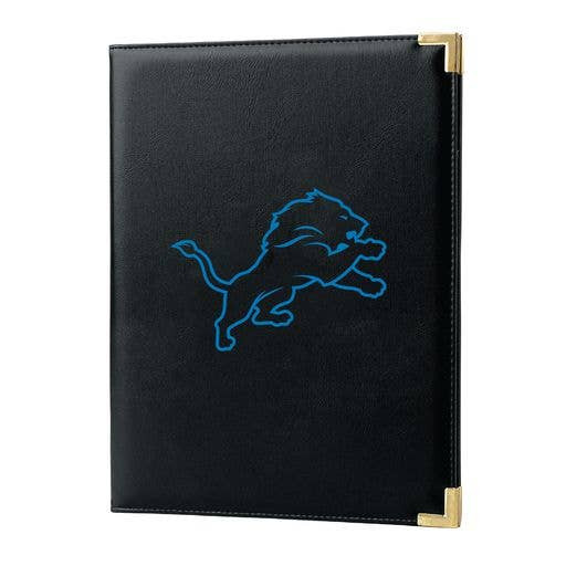 Detroit Lions Black Padfolio Portfolio Organizer Business Folder Fan Gear