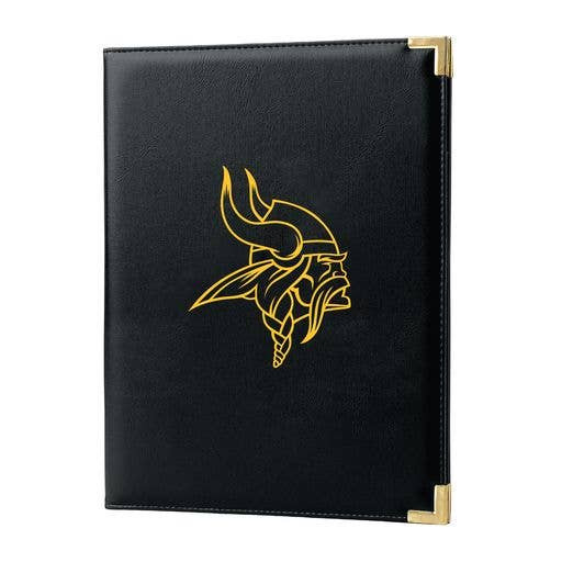 Minnesota Vikings Black Padfolio Portfolio Organizer Business Folder Fan Gear
