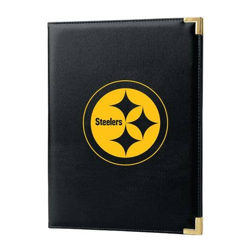Pittsburgh Steelers Black Padfolio Portfolio Organizer Business Folder Fan Gear