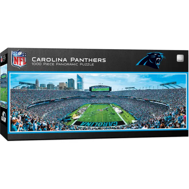 Carolina Panthers 1000 Piece Panoramic Puzzle NFL Jigsaw Puzzle Fan Activity - Center View
