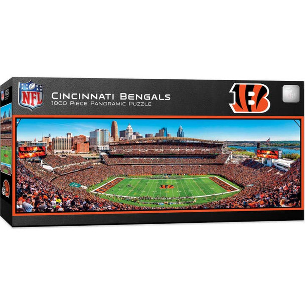 Cincinnati Bengals1000 Piece Panoramic Puzzle NFL Jigsaw Puzzle Fan Activity - Center View