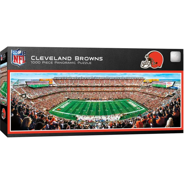 Cleveland Browns 1000 Piece Panoramic Puzzle NFL Jigsaw Puzzle Fan Activity - Center View
