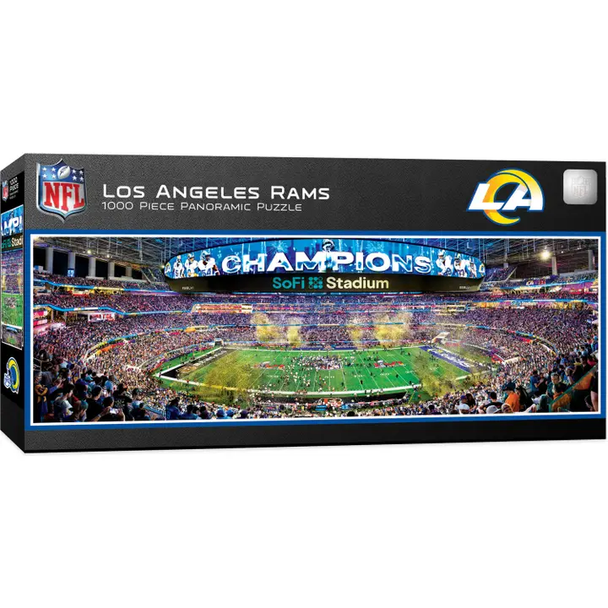 Los Angeles Rams Championship 1000 Piece Panoramic Puzzle NFL Jigsaw Puzzle Fan Activity - Center View