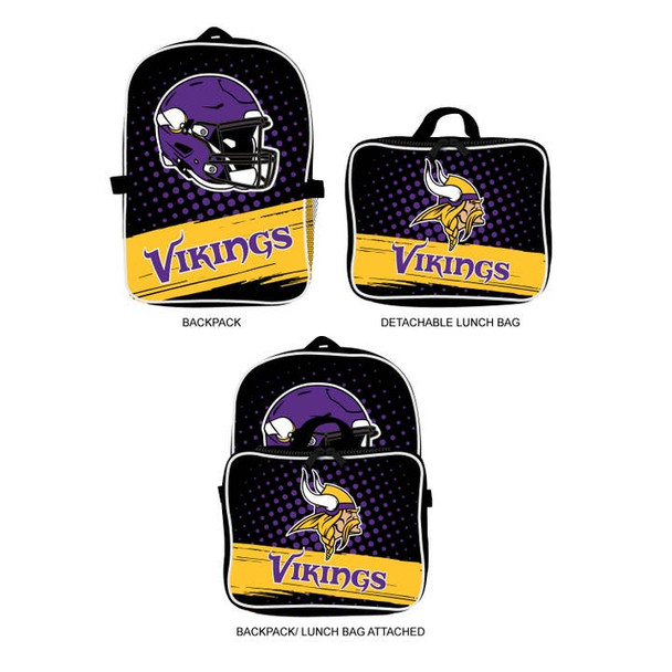 Minnesota Vikings Backpack Lunchbox Set